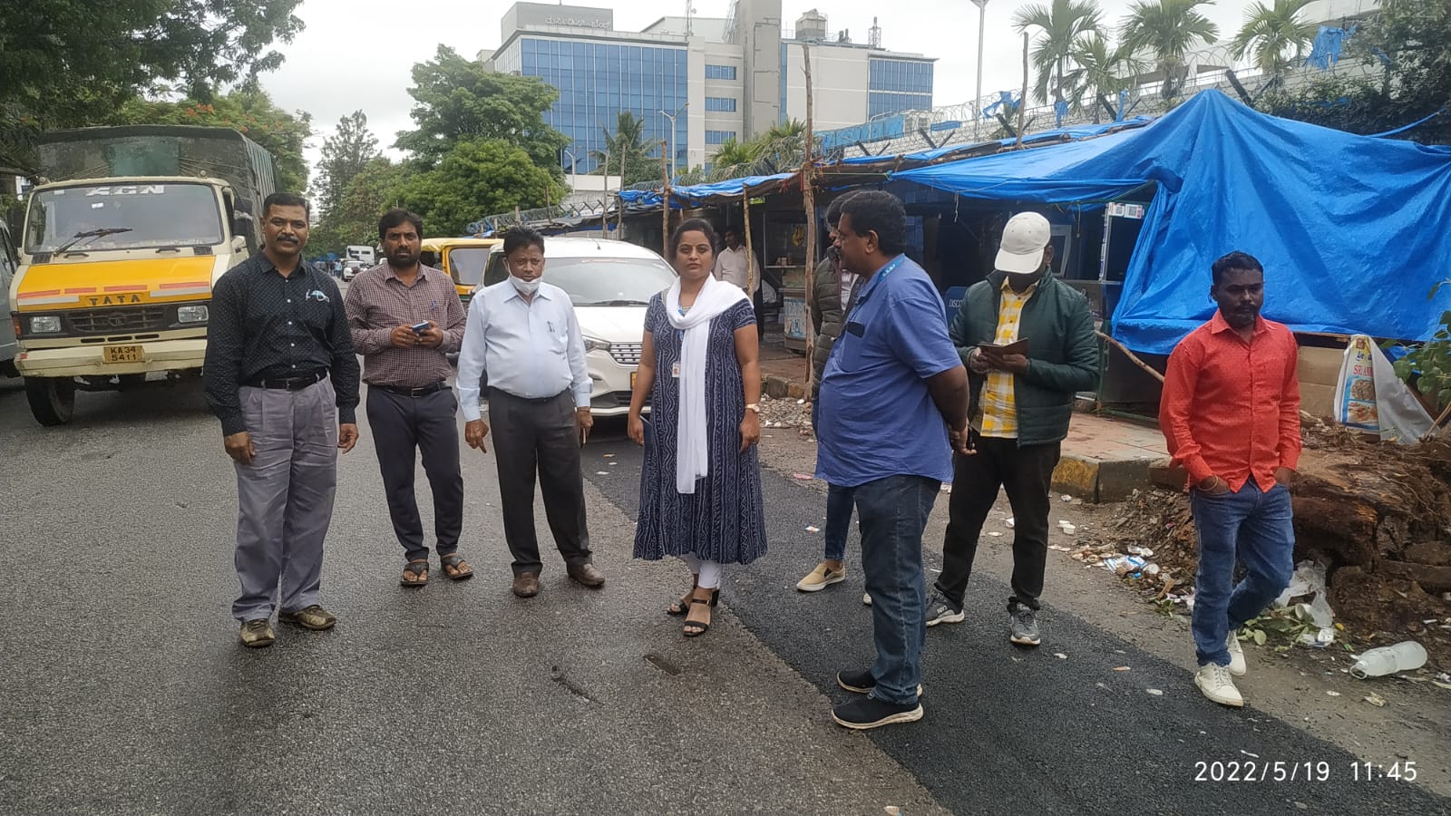 Joint Commissioner and WEPPIA executives on a field inspection